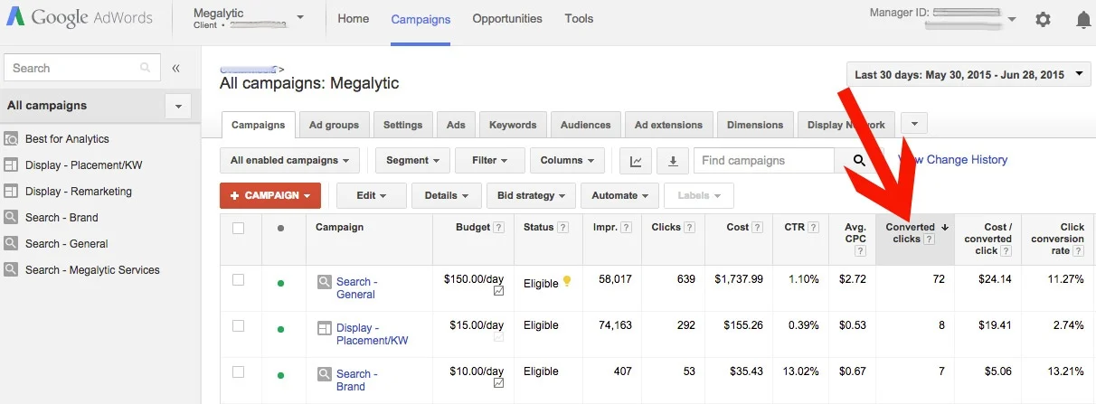 Google ads conversion