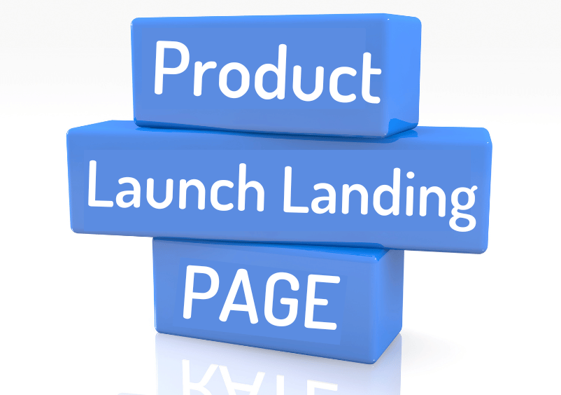 product launch landing page