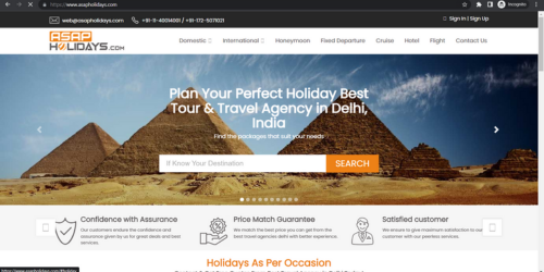 travel agency website